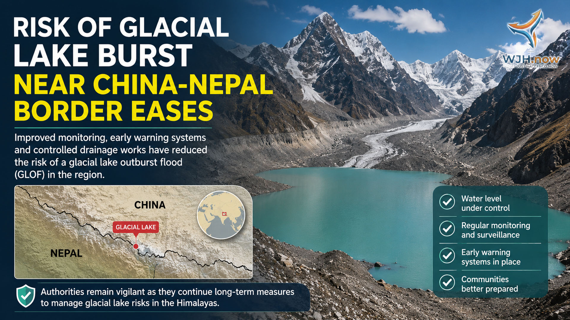 Risk of Glacial Lake Burst Near China-Nepal Border Eases
